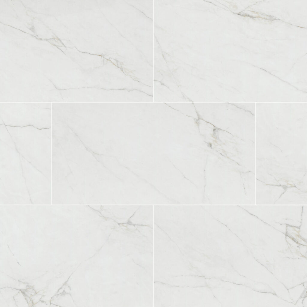Dymo Calacatta White 12×24 Glossy backsplash tile