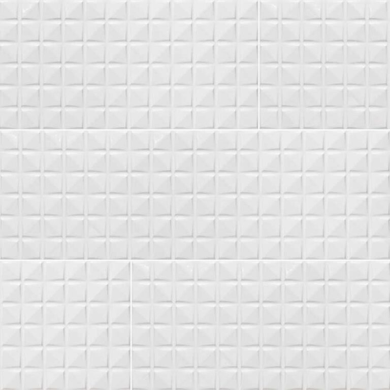 Dymo Chex White 12×24 Glossy ceramic backsplash tile