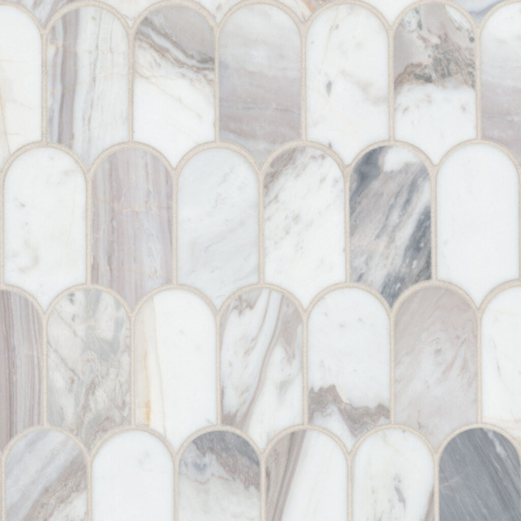 Edessa Scallop Polished backsplash tile