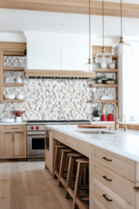 Edessa Scallop Polished styled in a finished room