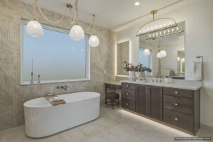 Tajvero Avorio 16×48 Matte styled in a finished room
