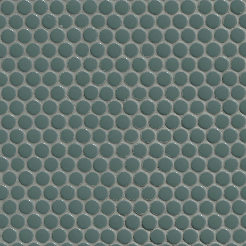 Eucalyptus Green Satin Penny Round Matte backsplash tile
