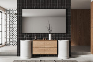 Zaria GIA styled in a finished room