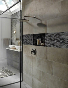 Crystallized Glass 6mm Glissen styled in a finished room