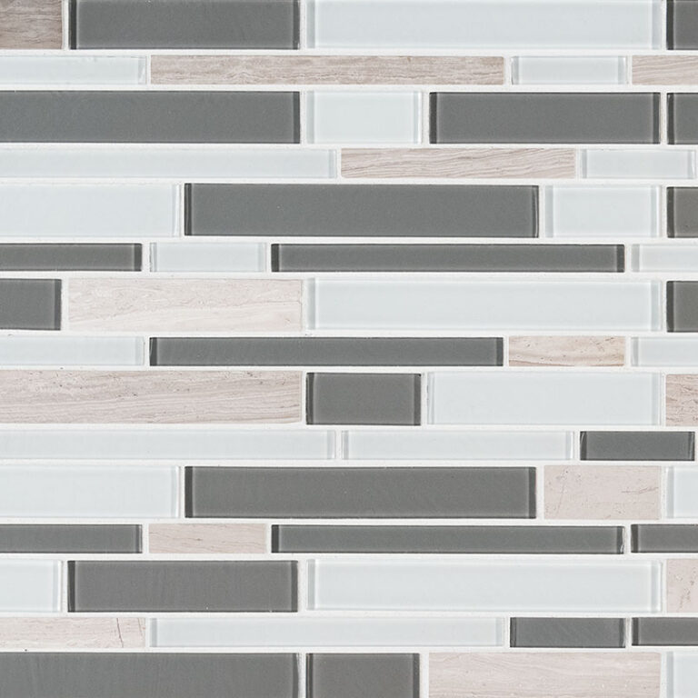 Gray Cliff Interlocking 4mm mixed materials backsplash tile