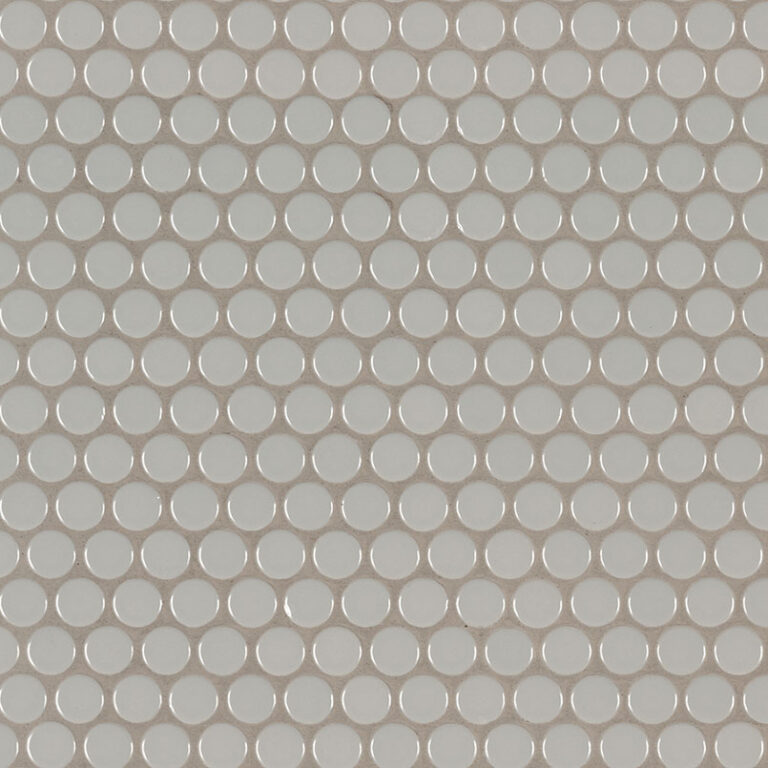 Gray Glossy Penny Round Mosaic porcelain backsplash tile