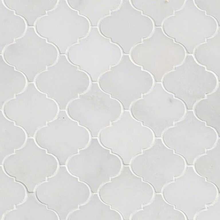 Greecian White Arabesque natural stone backsplash tile