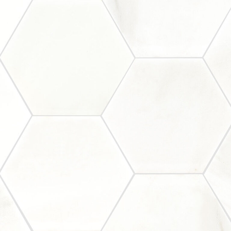 Greecian White 8″ Hexagon Polished natural stone backsplash tile