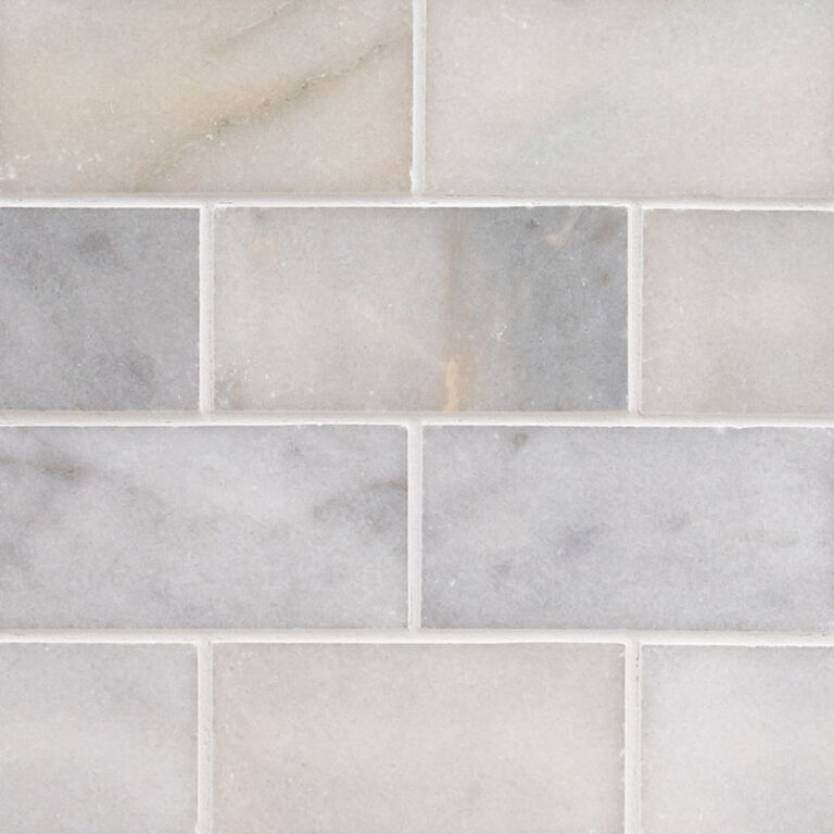 Greecian White Subway natural stone backsplash tile