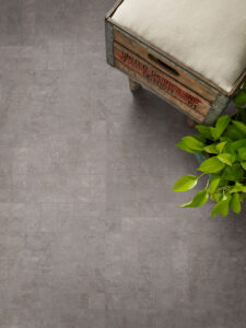 Ansello Grey Ceramic styled in a finished room
