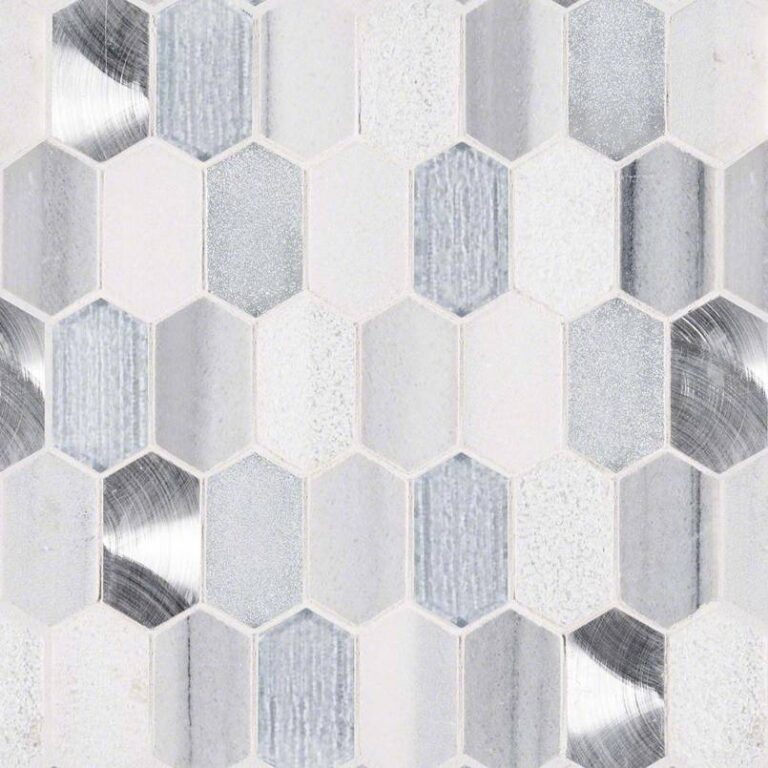 Harlow Picket 8mm mixed materials backsplash tile