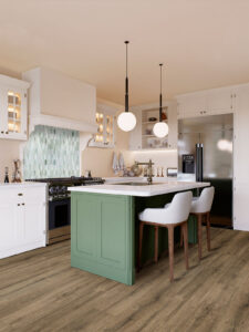 Icelandic Green Picket Polished styled in a finished room
