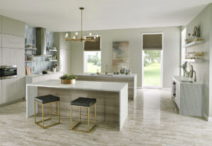Icelandic Green Picket Polished styled in a finished room