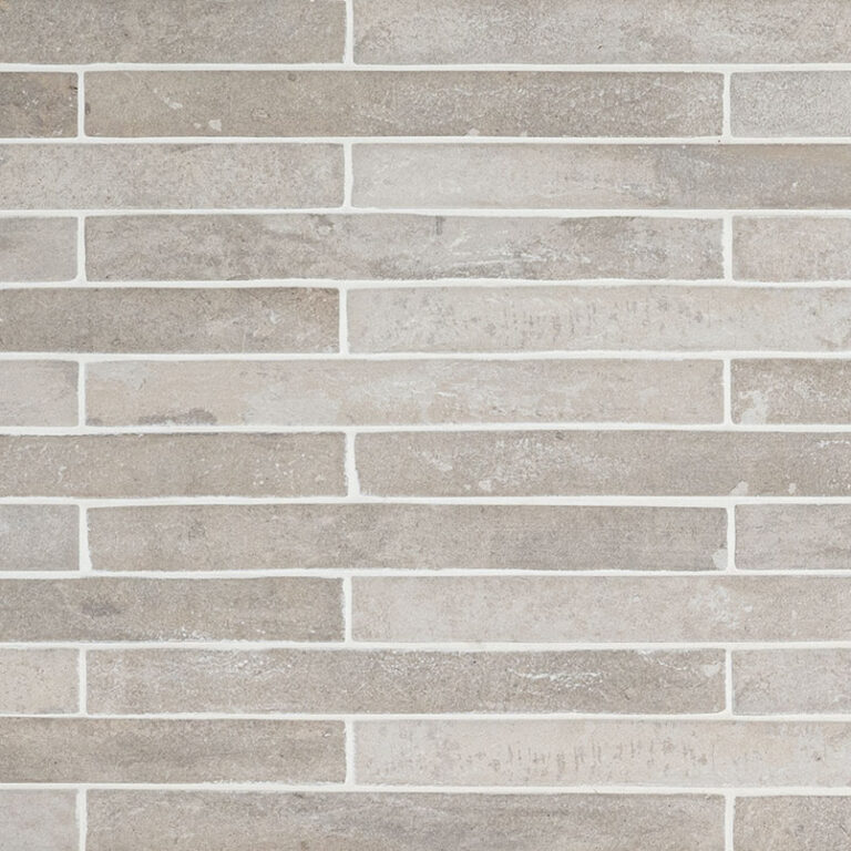 Brickstone Ivory Brick 2×18 porcelain backsplash tile