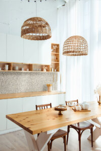 Ivory White Mini Pebble styled in a finished room
