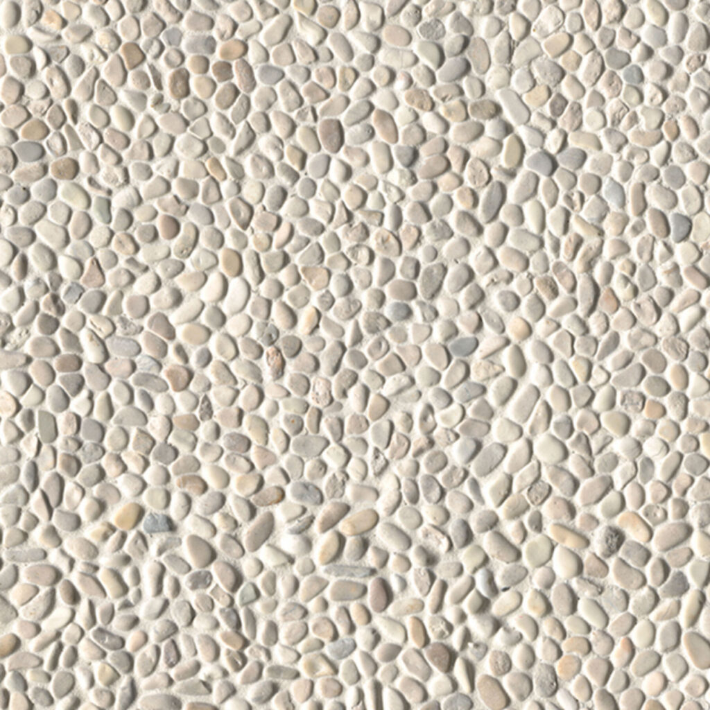 Ivory White Mini Pebble backsplash tile