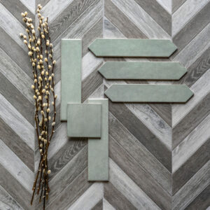 Renzo Jade 2.5×13 Pickett Wall styled in a finished room