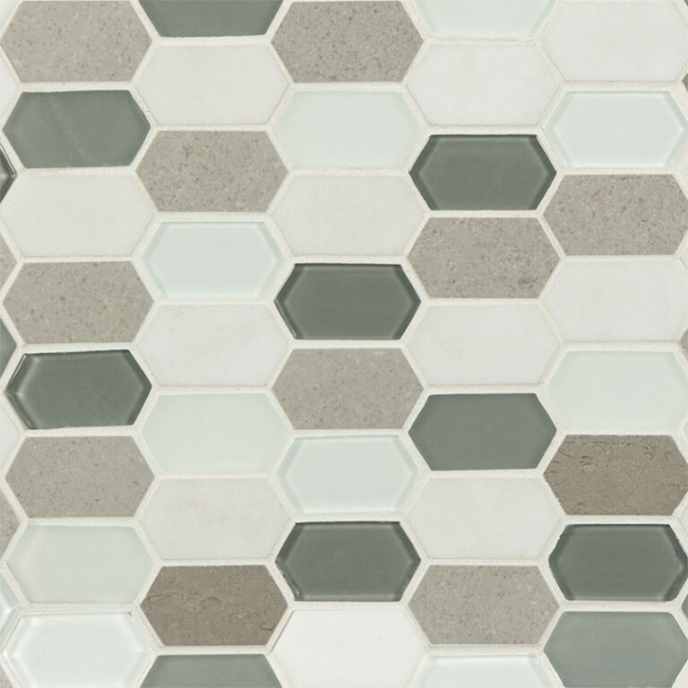 Lascari Picket 8mm mixed materials backsplash tile