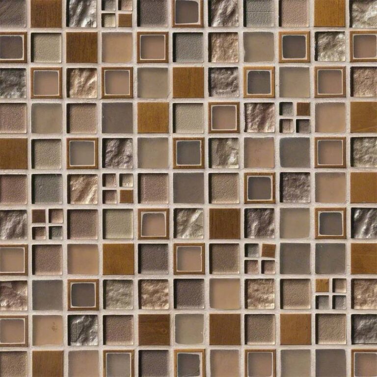 Manhattan Blend Pattern 8mm mixed materials backsplash tile