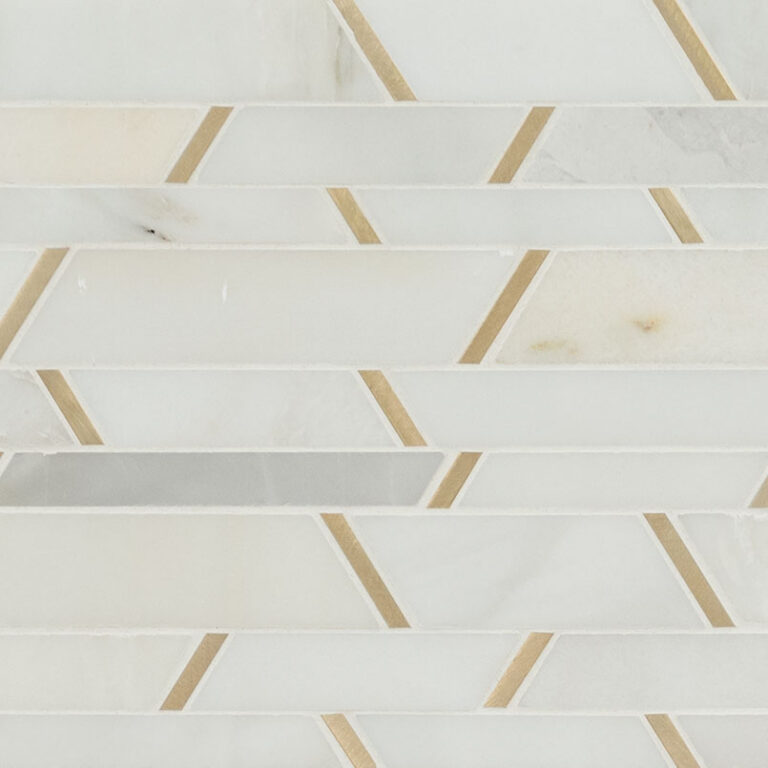 Metro Gold Pattern mixed materials backsplash tile