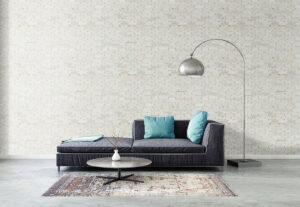 Metro Gold Pattern styled in a finished room