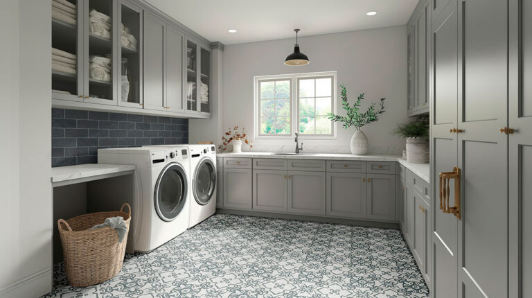 3×6 Gauged Subway backsplash in a styled room
