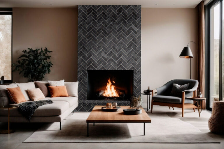 4×12 Gauged Subway backsplash in a styled room