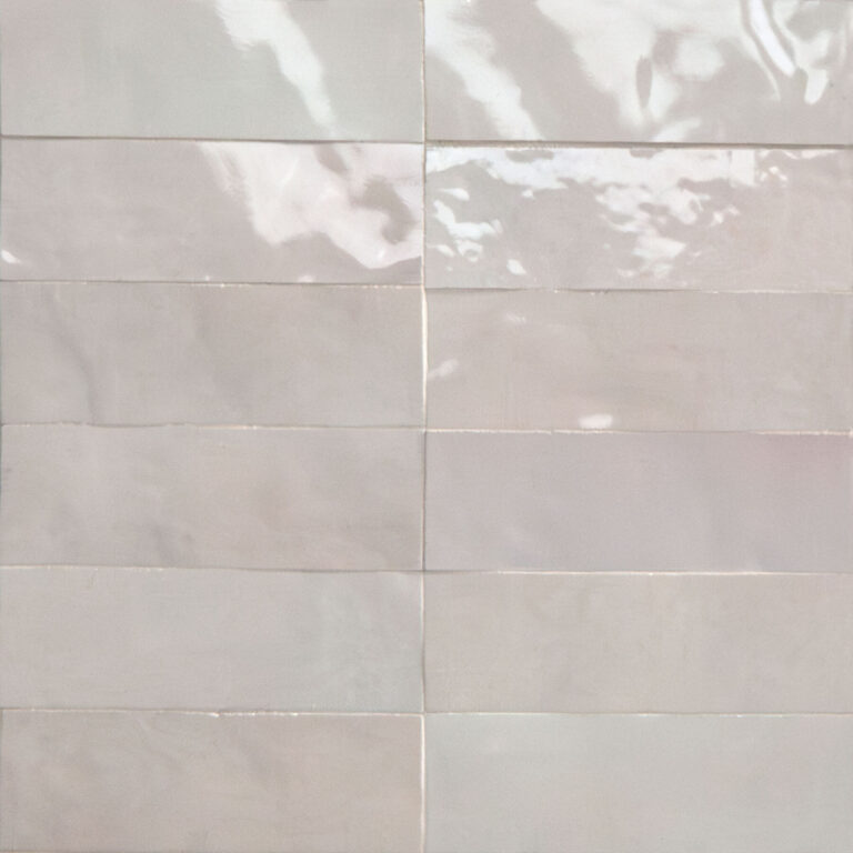 Moroccan Beige Zellige 2×6 Stack Glossy porcelain backsplash tile