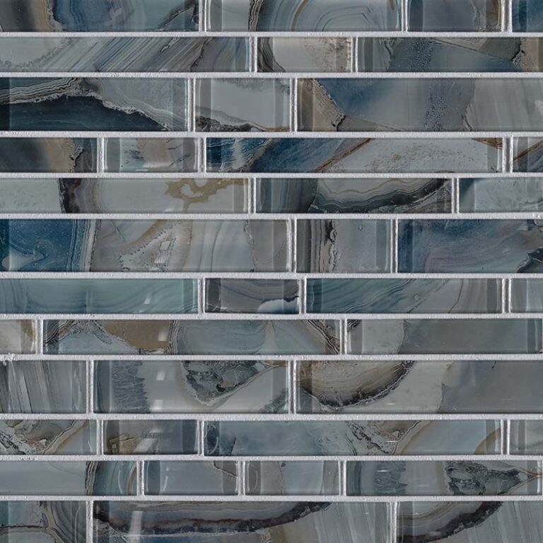Night Sky Interlocking 8mm glass backsplash tile