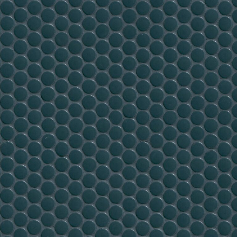 Nocturne Blue Satin Penny Round Matte porcelain backsplash tile