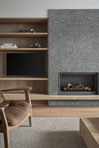 Noir Ash Mini Pebble styled in a finished room