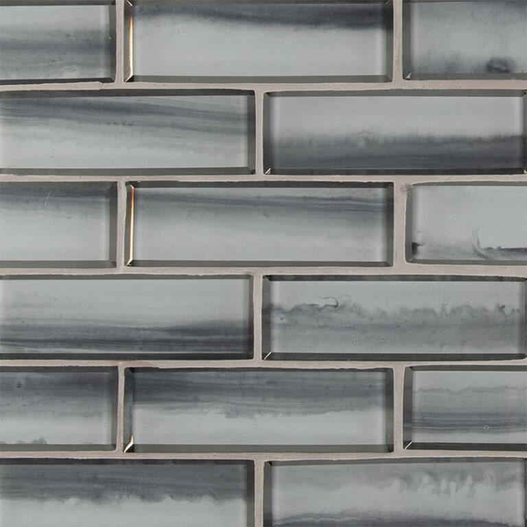 Ombre Grigia Glass glass backsplash tile