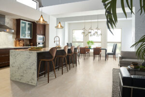 Aria Oro styled in a finished room
