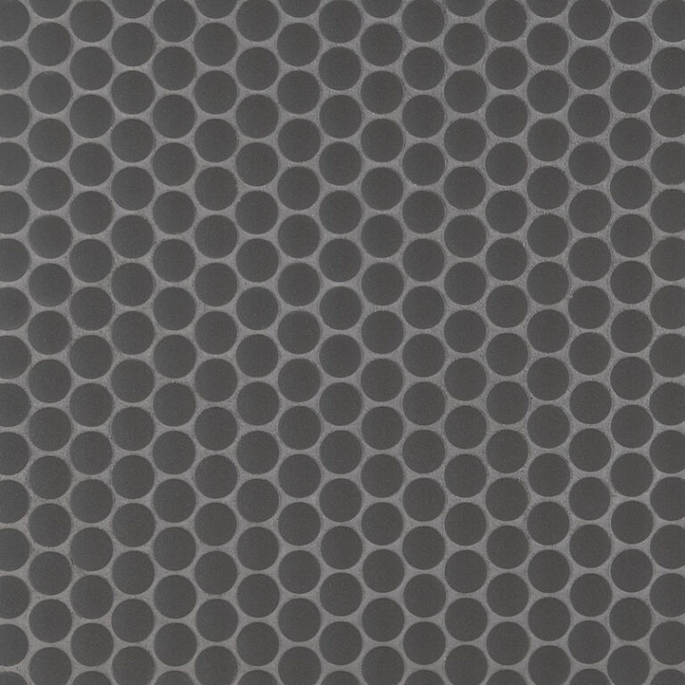 Penny Round Nero 6mm Matte porcelain backsplash tile