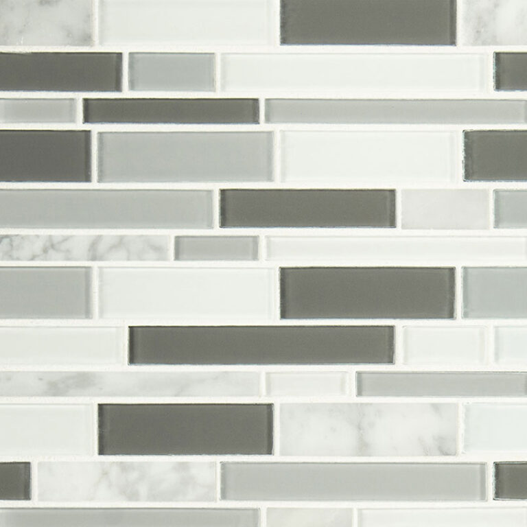 Positano Interlocking 6mm mixed materials backsplash tile