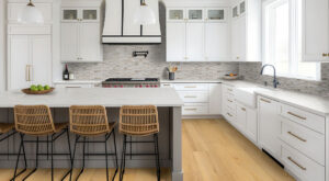 Ravello Mini Stack Polished styled in a finished room