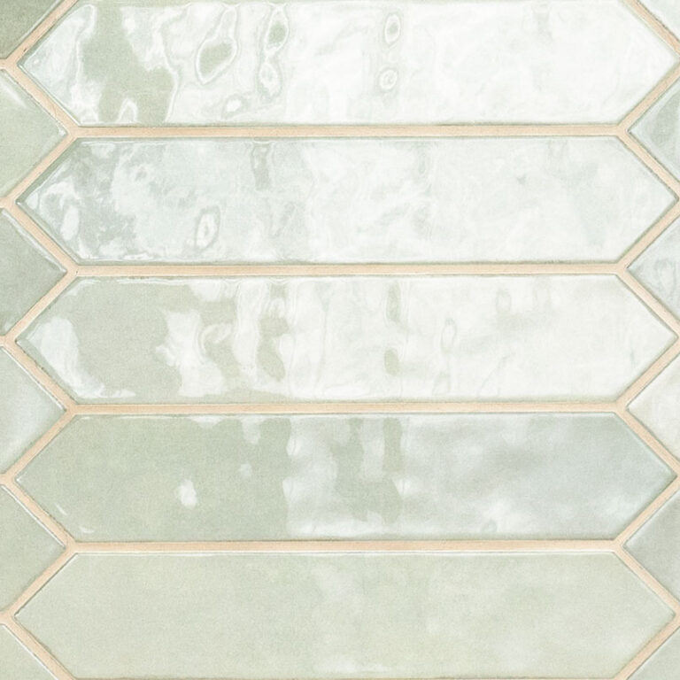 Renzo Jade 2.5×13 Pickett Wall ceramic backsplash tile