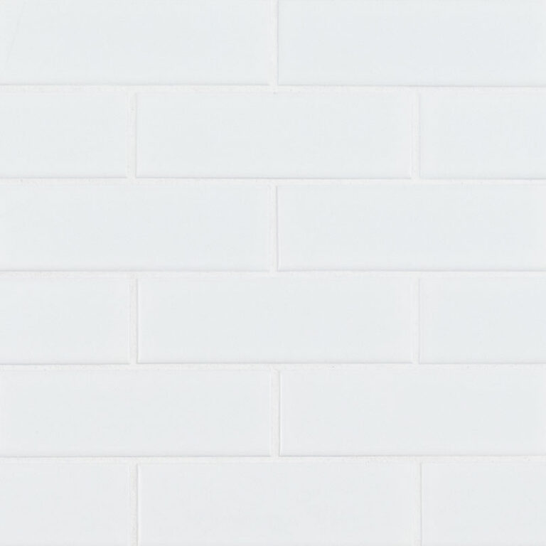 Retro Brick Bianco 6mm Matte porcelain backsplash tile