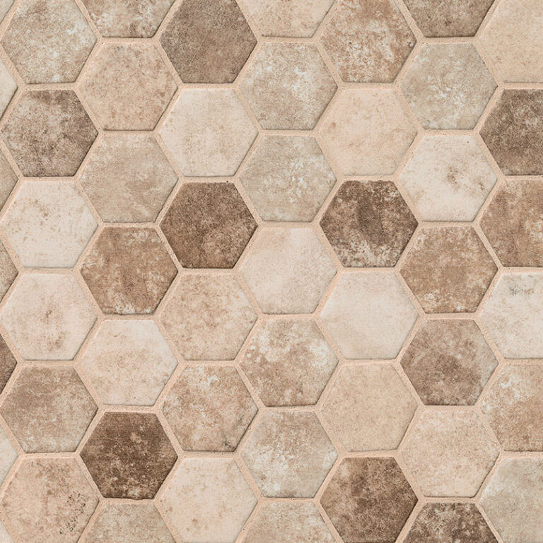 Sandhills Hexagon Mosaic glass backsplash tile