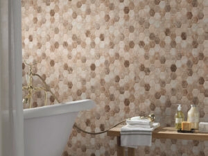 Sandhills Hexagon Mosaic styled in a finished room