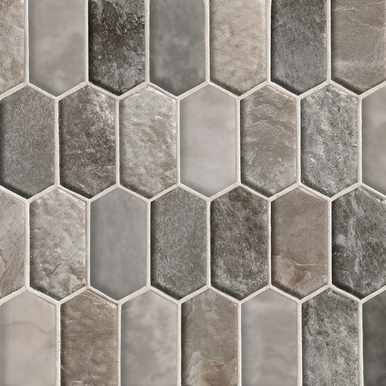 Crystallized Glass Blend 8mm Savoy Picket glass backsplash tile