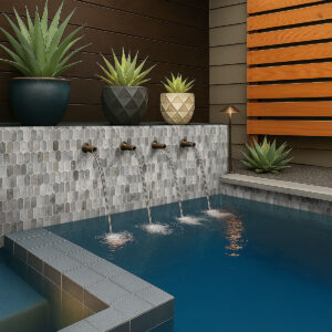 Crystallized Glass Blend 8mm Savoy Picket styled in a finished room
