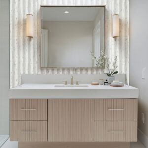 Scanalato Calacatta styled in a finished room