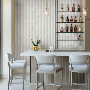 Scanalato Calacatta styled in a finished room