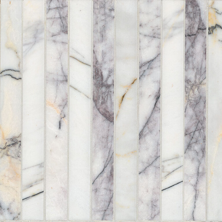 Scollopini Lilac Pattern Honed glass backsplash tile