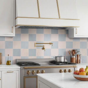 Renzo Sky 5×5 Wall styled in a finished room