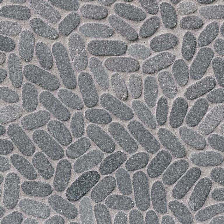Sliced Pebble Coal Tumbled natural stone backsplash tile