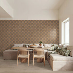 Terranello Umber 4×4 styled in a finished room
