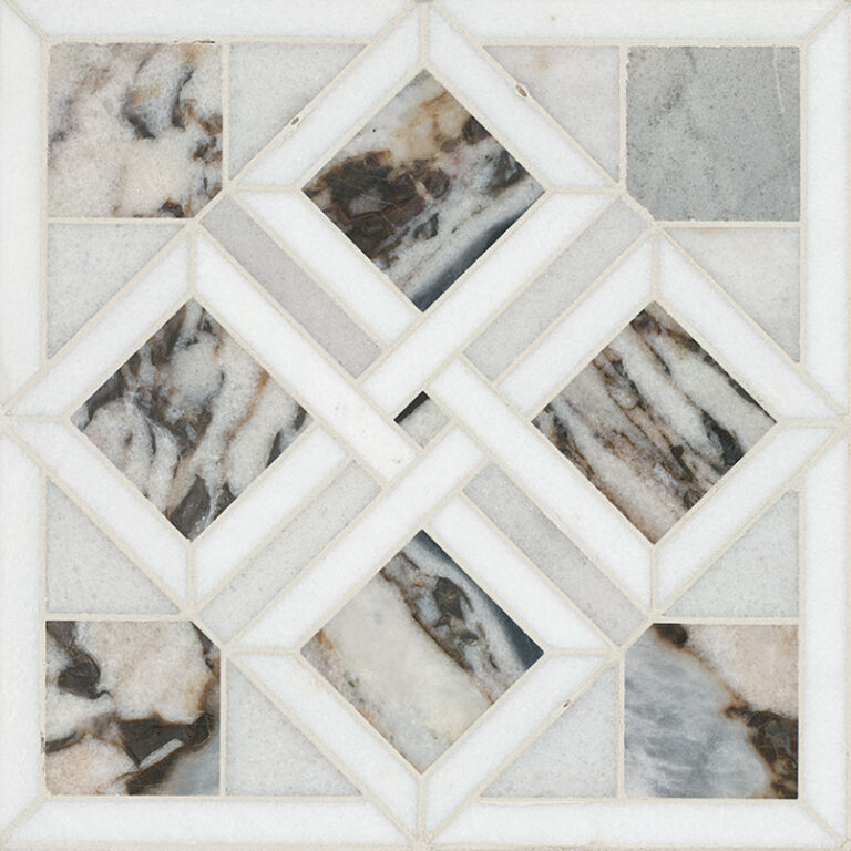 Tessere Pattern Polished glass backsplash tile