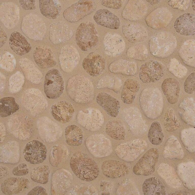 Travertine Blend Pebbles Tumbled Pattern 10mm natural stone backsplash tile